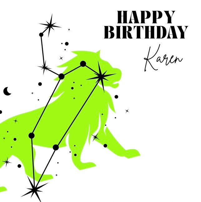 Zodiac Birthday Card