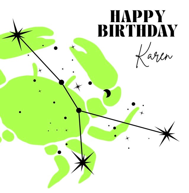 Zodiac Birthday Card